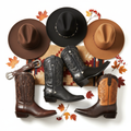 All Around the World Men's Cowboy Boots and Hats