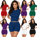 All Around the World Women's Tee Shirt and Shorts Set