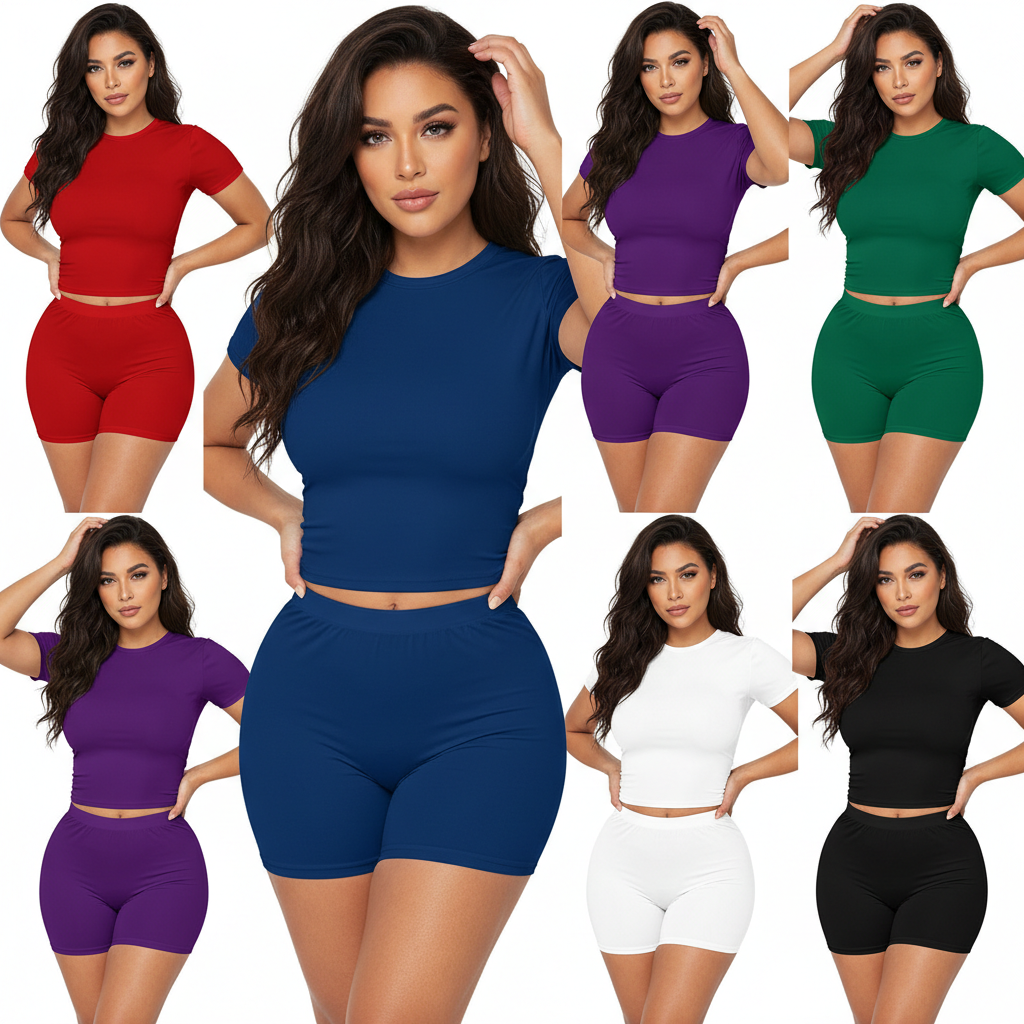 All Around the World Women's Tee Shirt and Shorts Set